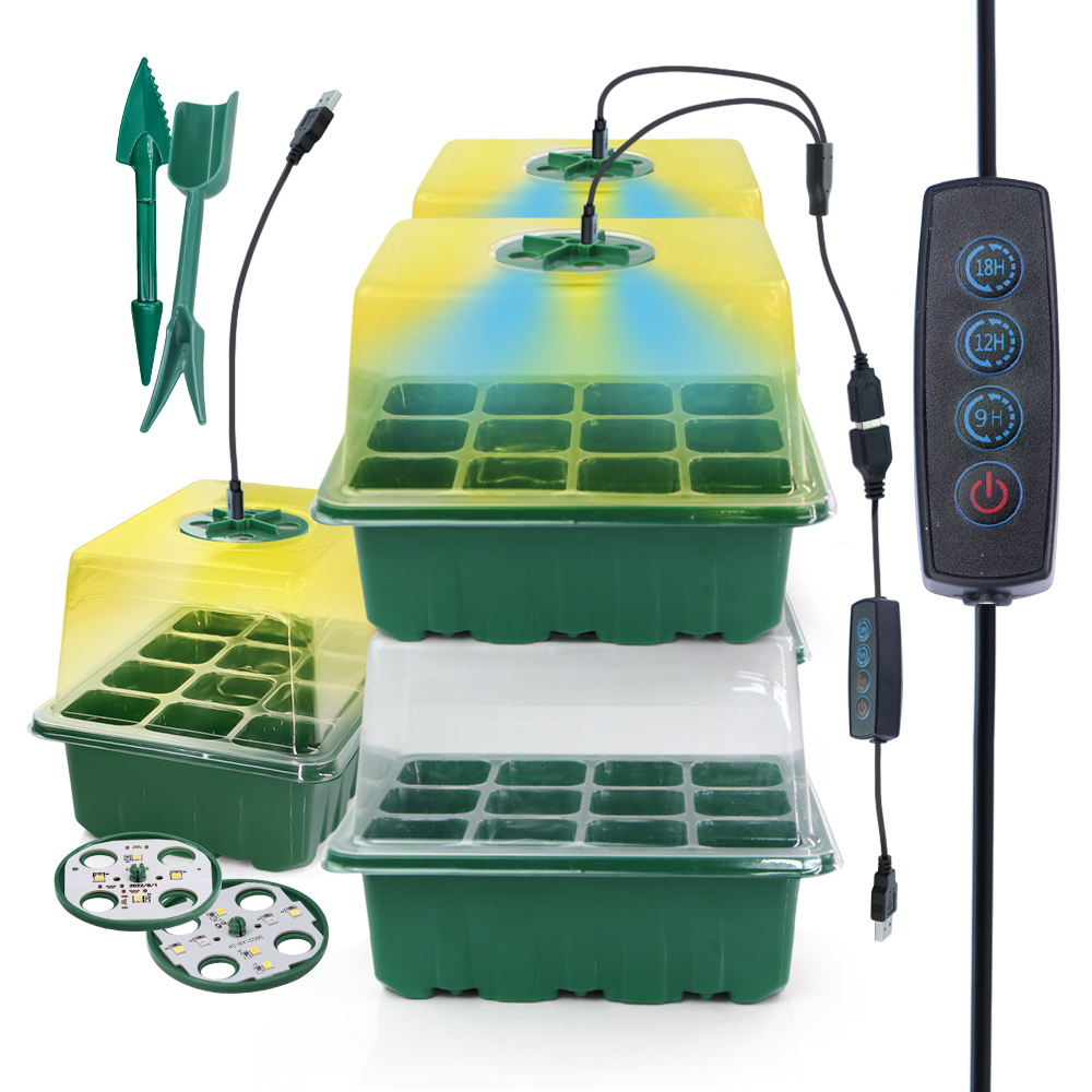Plant Parenting - LED Nursery Pots with Grow Light