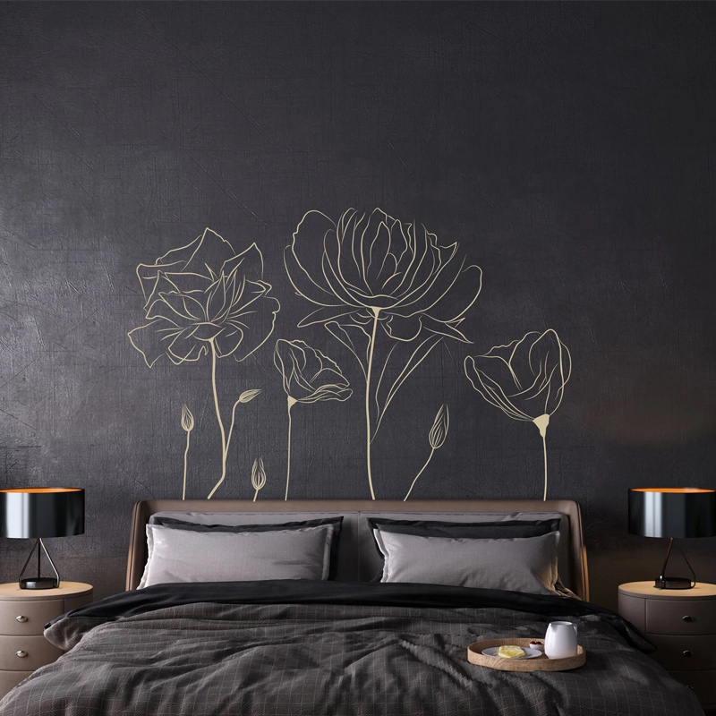 Plant Poppy Flower Pattern Wal - Monstera Thai Constellation 评论和价格