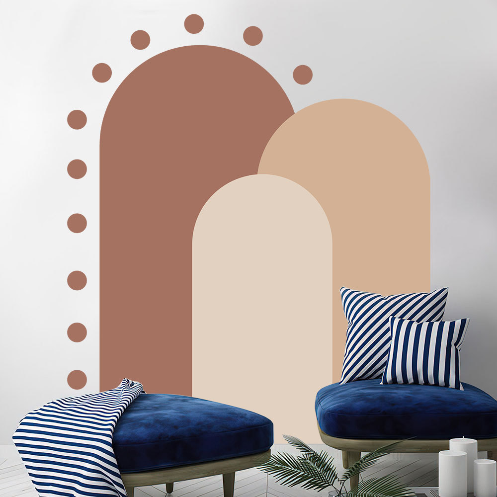 Pink Bohemian Style Wall Decal - Monstera Thai Constellation 评论和价格