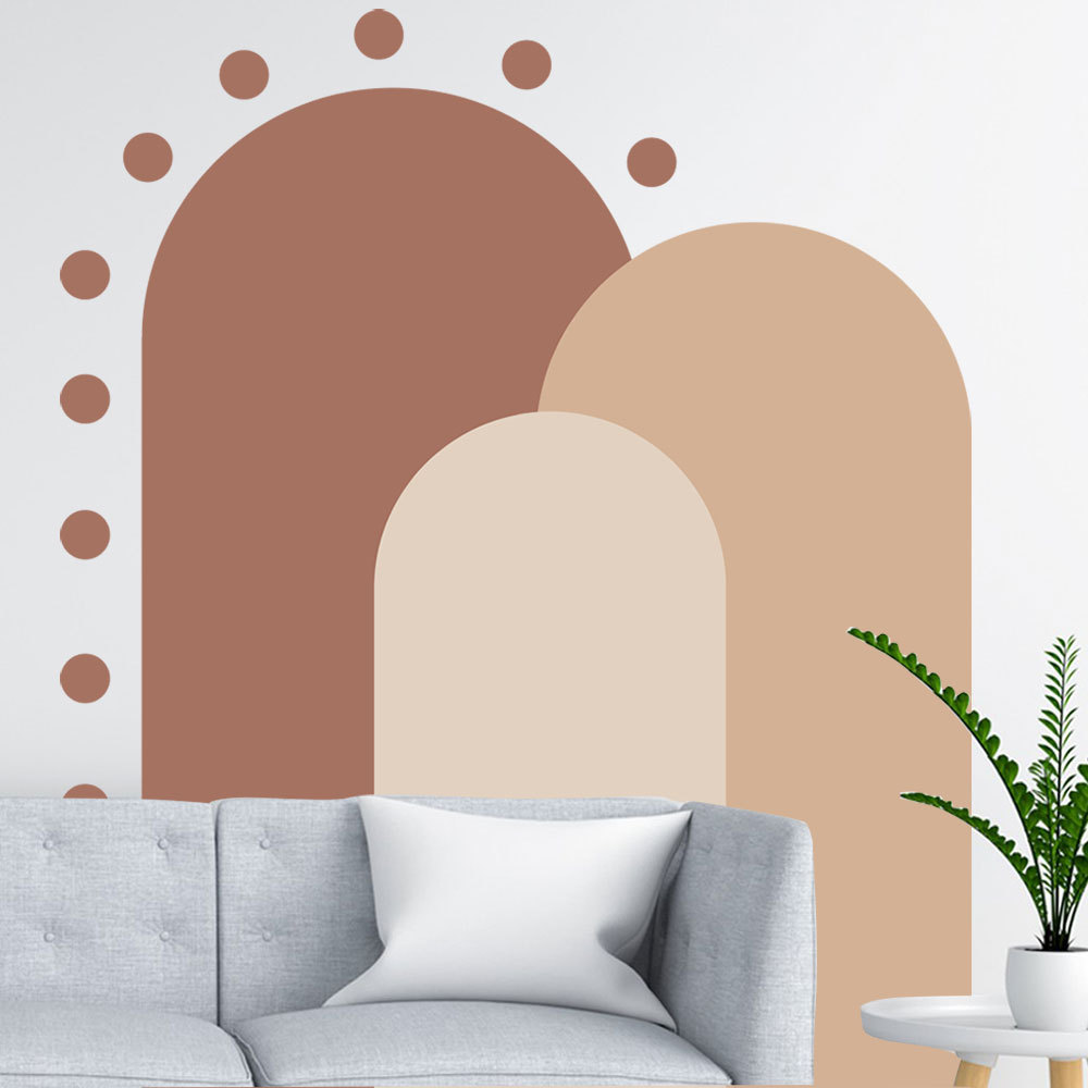 Pink Bohemian Style Wall Decal - Monstera Thai Constellation 评论和价格