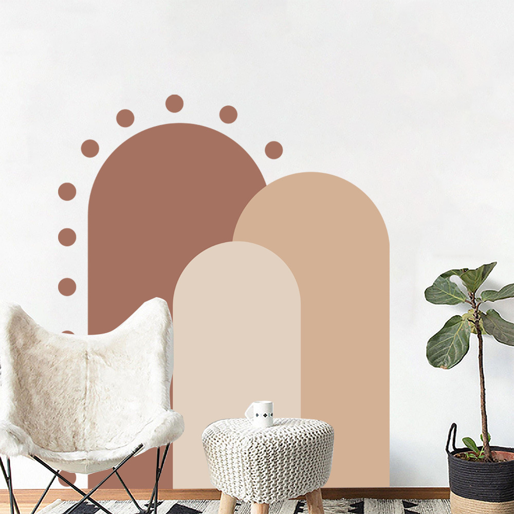 Pink Bohemian Style Wall Decal - Monstera Thai Constellation 评论和价格
