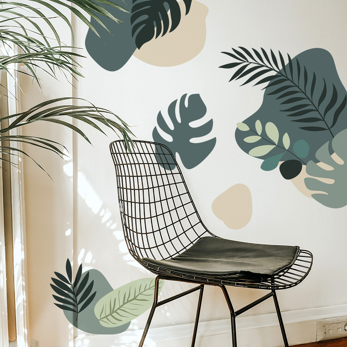 Bohemian Green Leaf Wall Stick - Monstera Thai Constellation 评论和价格