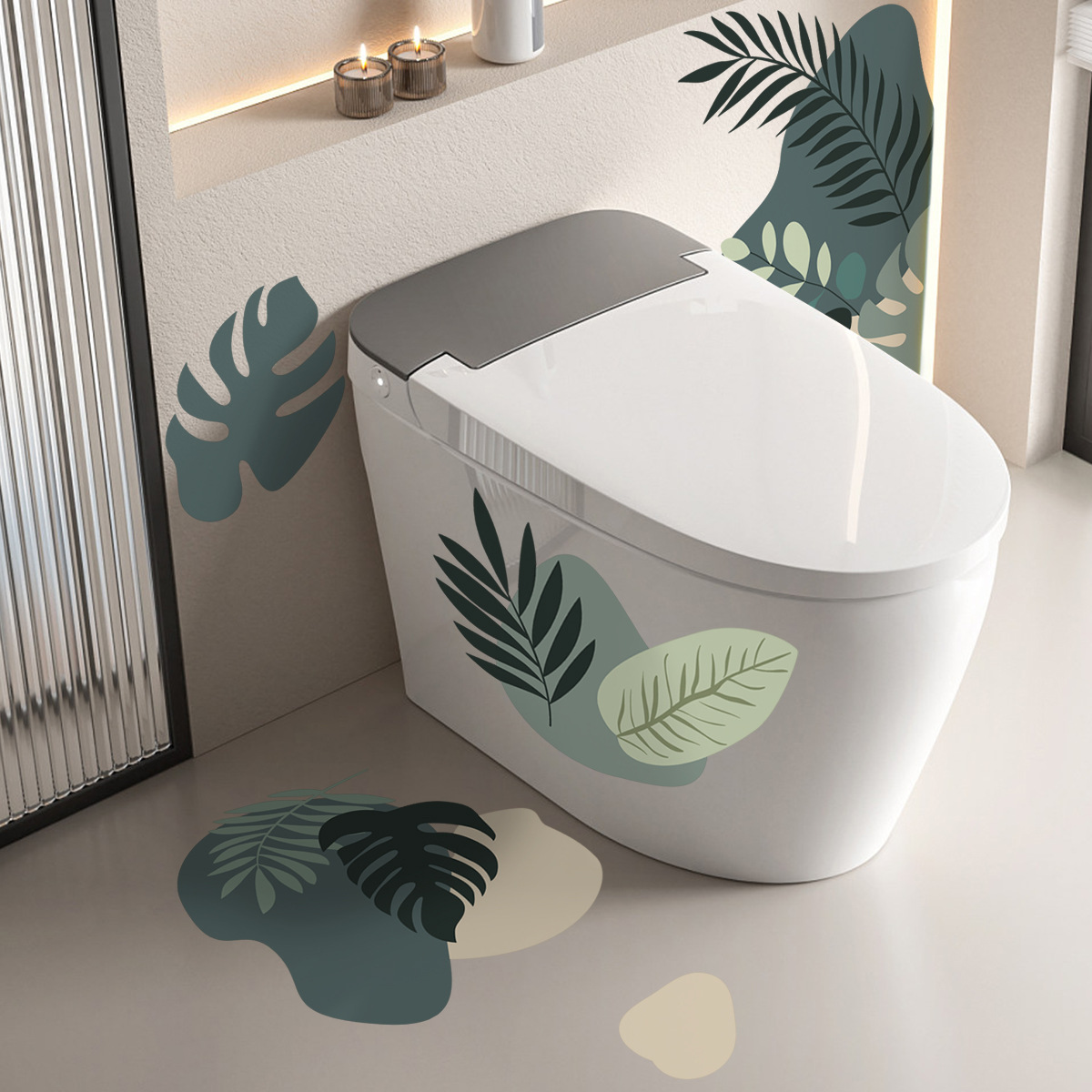 Bohemian Green Leaf Wall Stick - Monstera Thai Constellation 评论和价格